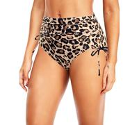 Holipick Women's High Waisted Bikini Bottoms Tummy Control Swim Shorts Full Coverage Tankini Bathing Suit Bottom, Leopard, XL