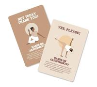Holistic Atelier Yoga Consent Cards - Set of 20 Double-Sided Cards (70mm x 105mm) for Yoga Instructor Adjustments