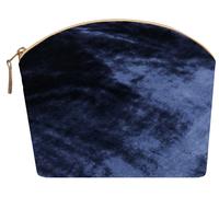 Holistic Silk - LAVENDER MAKE UP BAG NAVY SILK VELVET - Toiletry Bag