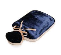 Holistic Silk Velvet Hot Water Bottle 'Navy'