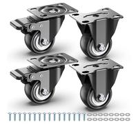 HOLKIE 50mm Heavy Duty Furniture Castor Wheels丨Set of 4丨Up to 250kg