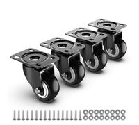 HOLKIE Castor Wheels without brake and No Noise Wheels 50mm Heavy Duty Castors for Furniture Total Capacity 250KG (pack of 4)