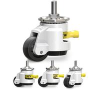 HOLKIE Leveling Castor Wheels Set of 4 Heavy Duty Total Capacity 1000KG