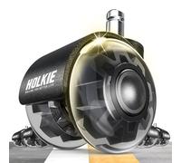 HOLKIE Office Chair Wheels 11x22mm Universal Fit 2 Inch Castors Replacement, Black Dual Rubber Smooth & Silent Chair Casters Wheels-Set of 5 For Hardwood Carpet Floors Computer Gaming Desk Rollers