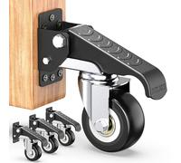 HOLKIE Retractable Castors Heavy Duty Castors with Lifting and Lowering Function Maximum Load of 900 lbs (4 castors) for Workbenches or Other Equipment
