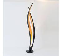 Holländer Barbone floor lamp, brown-black, gold