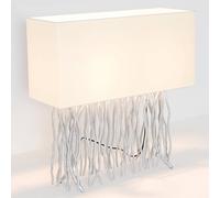 Holländer CAPRI table lamp, silver/ecru, height 51 cm, metal, 2 x E14