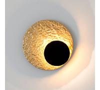 Holländer Infinity LED wall light in gold, Ø 20 cm