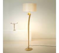Holländer Lino floor lamp, gold/ecru, height 160 cm, iron
