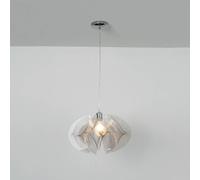 Holländer Lucia pendant light, lampshade brown/clear