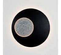 Holländer LUNA GIGANTE XL LED wall lamp, black/silver, Ø 100 cm, dimmable