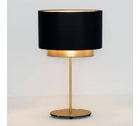 Holländer Mattia table lamp, oval, double, black/gold
