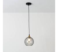 Holländer Milano pendant light with smoked glass lampshade