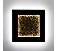 Holländer Plenilunio Eclipse LED wall lamp, brown/gold-coloured, 80 cm