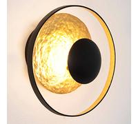 Holländer Satellite wall light, Ø 19 cm black and gold