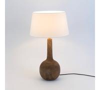 Holländer VEZZANA table lamp, natural/ecru, height 47 cm, mango wood, E27