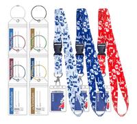 Holland America Luggage Tag Holders with Lanyard, Waterproof Cruise Luggage Tag Holder with Lanyards and Ship Card Holder for Holland America & Carnival Lines (6 Holders+3 Lanyard)