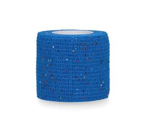 Holland Animal Care Excellent - Animal Bandage - Self-Adhesive - Elastic - 5 cm x 2.3 - 4.5 m - Glitter - Blue