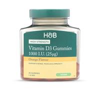 Holland & Barrett Vegan Vitamin D 1000 I.U (25ug) Orange Flavour 30 Gummies