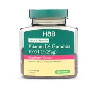 Holland & Barrett Vitamin D 1000 I.U. (25ug) Strawberry Flavour 30 Gummies