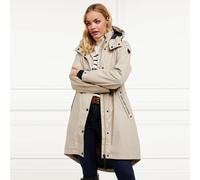 Holland Cooper Ladies Chartwell Rain Parka Jacket - Women's Waterproof Coats - Stone - Size: UK 10-12 (M)