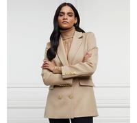 Holland Cooper Ladies Double Breasted Blazer - Beige - Size: UK8