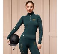 Holland Cooper Ladies Equi Baselayer - Womens Horse Riding Base Layer Tops - Petrol - Size: UK 14-16 (XL)