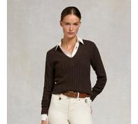 Holland Cooper Ladies Polly Knit Jumper - Chocolate - Size: UK 10-12 (M)