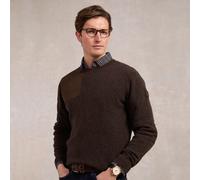 Holland Cooper Mens Country Crew Neck Knit Jumper - Chocolate - Size: Small