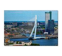 Holland Erasmus Bridge Rotterdam Jigsaw Puzzle 300 Piece Game Artwork Travel Souvenir 38x26CM