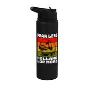 Holland Lop Bunny Retro Holland Lop Rabbit Stainless Steel Insulated Water Bottle