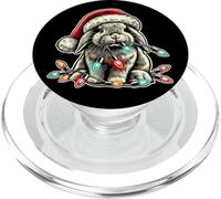 Holland Lop Rabbit Chew Christmas Light Vintage Artistic PopSockets PopGrip for MagSafe