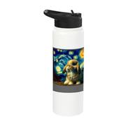 Holland Lop Rabbit Starry Night Holland Lop Rabbit Stainless Steel Insulated Water Bottle