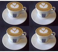 Holland Plastics Original Brand 4 X Coffee/Cappuccino/Porcelain Cups and Saucers-Capacity 5.5oz