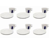Holland Plastics 6 X Coffee/Americano/Porcelain Cups and Saucers