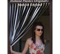 Holland Plastics Original Brand Robust window visor, fly protection, strip cover, door panel, black and white (90 cm wide)