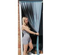 Holland Plastics Original Brand Slat Type Door Curtain,Bug,Fly,Strip - SILVER SKY- 80cm wide x 200cm drop