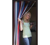 Holland Plastics Original Brand Tube Type Door Curtain Bug Fly Strip Blind- 80cm Wide 'Red White & Blue'