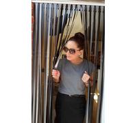 Holland Plastics Original Heavy Duty Bug Blind, Strip Blind - 'BLACK & SILVER' - 80cm (Standard UK Door Size)