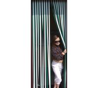 Holland Plastics Robust window cover, fly protection, strip cover, door panel, green and white (90 cm wide), complete with screw hooks for wooden frames