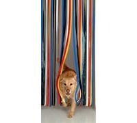 Holland Plastics Slat Type Door Curtain, Door Blind, Fly Curtain, Strip Blind - TRADITIONAL MULTI COLOUR- 80cm Wide x 200cm Drop