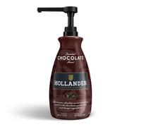 Hollander Chocolate Co. Dutched Chocolate Café Sauce | Perfect for the Professional or Home Barista | Rainforest Alliance Certified | 2.57 KG - 1.89 L (64 fl oz) | Pump Included