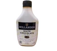 Hollander Chocolate Co. White Chocolate Café Sauce | Made with Real Cocoa Butter for Professional or Home Baristas | 443 mL (15 FL OZ) 592 g | Flip Cap