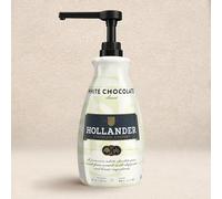 Hollander Chocolate Co. White Chocolate Café Sauce | Perfect for the Professional or Home Barista | Net Wt. 2.57 KG - 1.89 L (64 fl Oz) | Pump Included | Gluten-Free, Soy-Free, Corn Syrup-Free