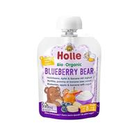 Holle Blueberry Bear - Pouch Blueberries, apple & banana with yogurt, pack of 10