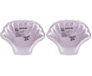 Holler and Glow Beauty Let's Shellabrate Babe Shell Shaped Bath Bomb, Vitamin E & Rosehip Extract, Lavender & Banana Scented, 100% Vegan & Cruelty Free, Ocean Vibes for Relaxation, 150 G (Pack of 2)
