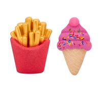 Holler and Glow Fry-Yay! Bath Bomb Gift Set, Fries & Ice Cream Shaped Bath Bombs, Sweet Scented, Playful & Quirky, Fizzy, Colourful, Vegan, Cruelty Free Novelty Gift, 300g