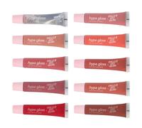 Holler and Glow Gift of Gloss Lip Gloss Set,10 Piece High Shine Lip Gloss Collection, Assorted Shades, Vegan, Cruelty Free, Hydrating, Non Sticky, Makeup Gift Set for Her, Teens & Girls