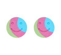 Holler and Glow Happy Vibes Only, Smiley Shaped Bath Bomb (Pack of 2)