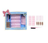 Holler And Glow Limited Edition Best Blowout Tools Set, Velcro Rollers, No-Crease Hair Clips, Slick Brush, For Lift & Volume, Damage-Free Styling, Suitable for All Hair Types, 25 Piece Gift Set